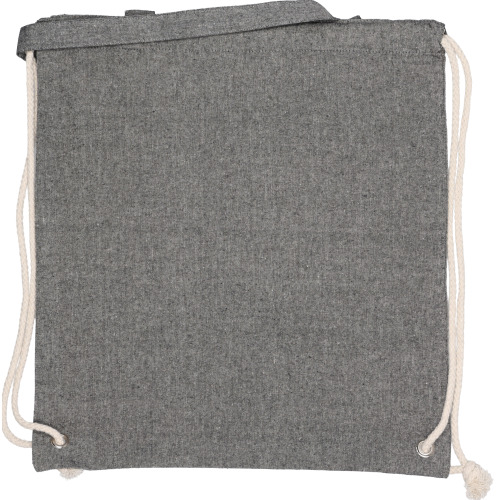 Torba bawełniana z długimi uszami z recyklingu 140 g/m2 ADDISON Czarny 254303 (2)