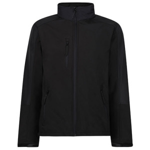 Kurtka Klasyczna Softshell Ocieplana z Kapturem - Navy & Black