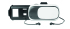 Okulary 3D z ABS ze słuchawkami biały MO9072-06 (2) thumbnail