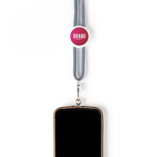 Smycz z uchwytem na telefon z RPET / Daily Light Grey IP14086495 (3)
