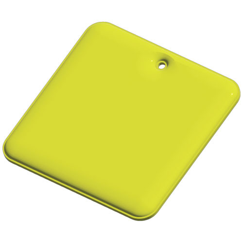 RFX™ reflective odblaskowa zawieszka z PVC, kwadrat Neonowy żółty 1PR12413 (2)