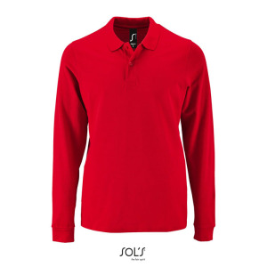 PERFECT MEN LSL POLO 180g Czerwony