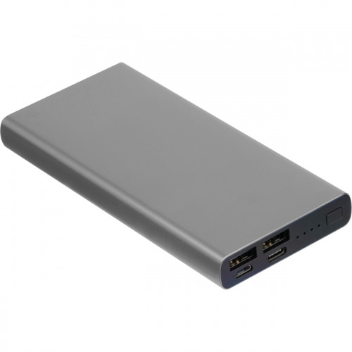 Power bank 10000 mAh z aluminium z recyklingu GIORGIA Szary 3450307 