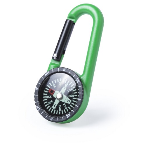 Kompas z karabińczykiem zielony V8682-06 (2)