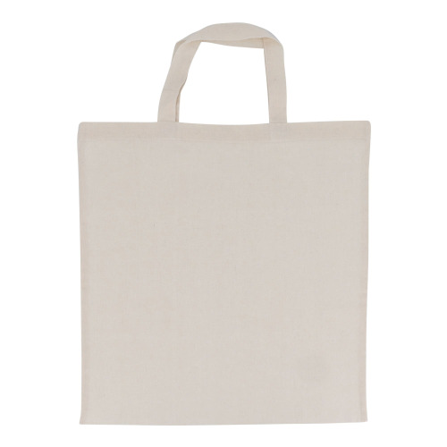 Torba na ramię z bawełny OEKO-TEX® 140g/m² 38x42cm krótkie rączki Ecru LT95255-N0054 (1)
