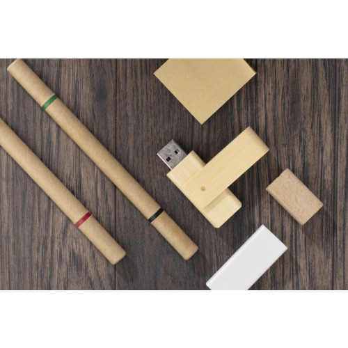Pamięć USB bambusowa TWISTER 16 GB Brązowy 44088 (8)