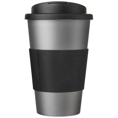 Americano® 350 ml tumbler with grip & spill-proof lid Srebrny 21069613 (2)