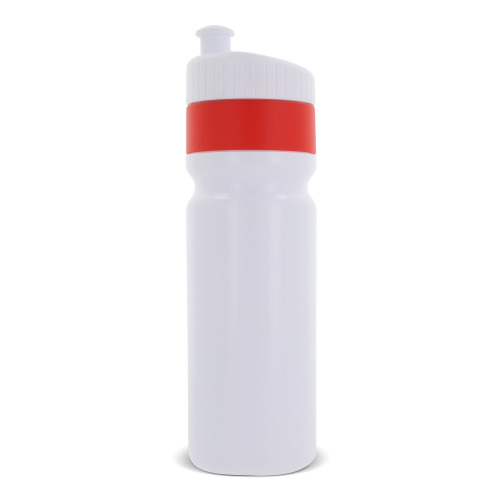 Bidon sportowy z obwódką  750ml Biały / czerwony LT98786-N0121 