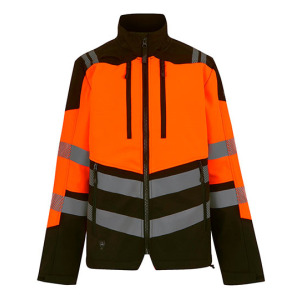 Kurtka Softshell Hi-Vis - Black & Orange