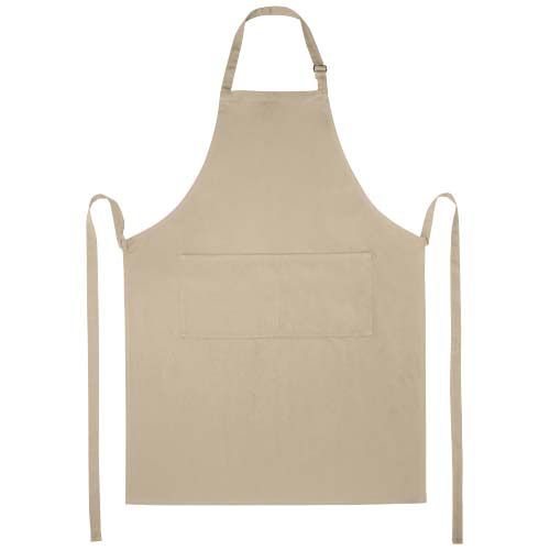 Andrea fartuch o gramaturze 240 g/m² z regulowanym paskiem na szyję Oatmeal 11333407 (2)