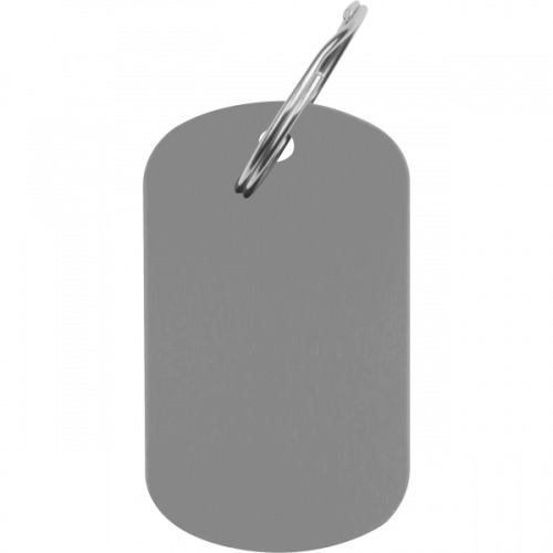 Brelok metalowy z aluminium z recyklingu LIESELOTTE Szary 9493707 (2)