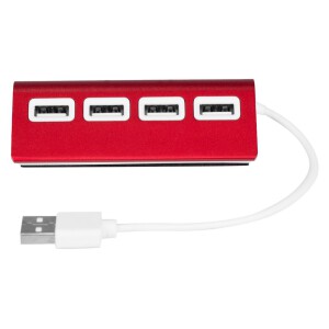 Hub USB czerwony
