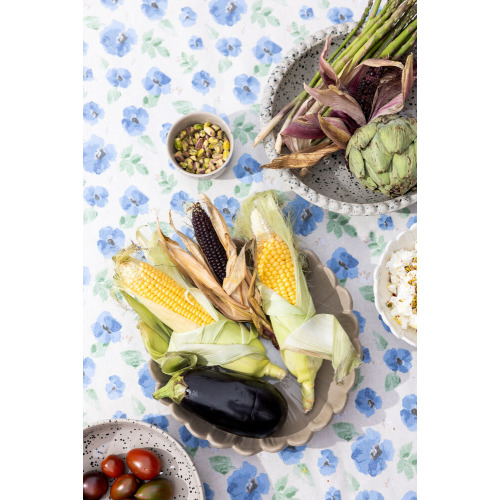 EDEN OBRUS WOSKOWANY, NIEBIESKI MIX Niebieski 5018601- (2)