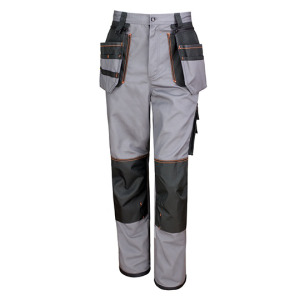 Spodnie Robocze Klasyczne Oddychajace Wiatroszczelne - Grey & Black