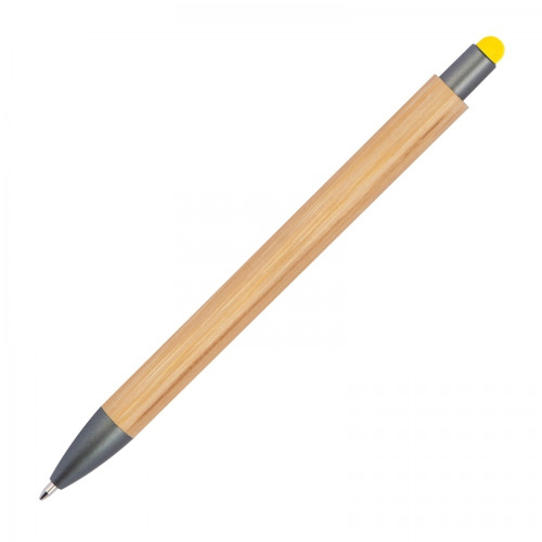 Długopis drewniany touch pen LUCIO żółty 1219408 (4)