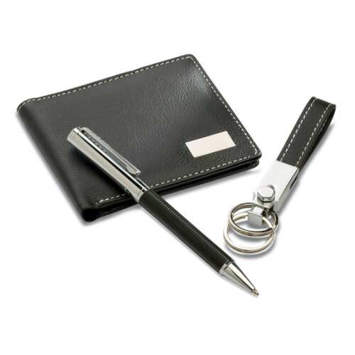 Portfel, długopis, breloczek czarny KC7109-03 (1)