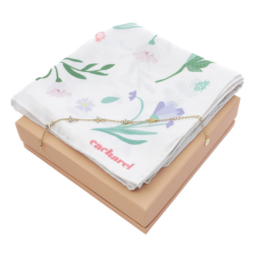 Zestaw upominkowy Cacharel apaszka i bransoletka - CFM438G + CJB449E Złoty CPBM449E 