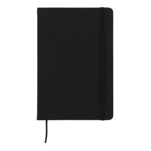 Notatnik A5 PU z kartkami papieru w kropki Czarny
