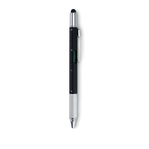 Długopis poziomica z linijką czarny MO8679-03 