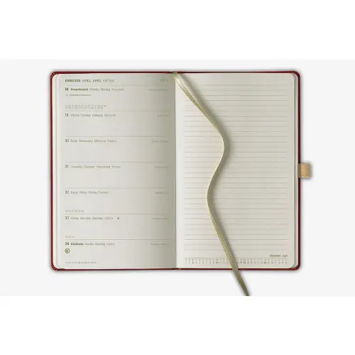 Kalendarz książkowy A5 tygodniowy Eco Apple Pro Zielony OGKKM93T-A5ZL (1)