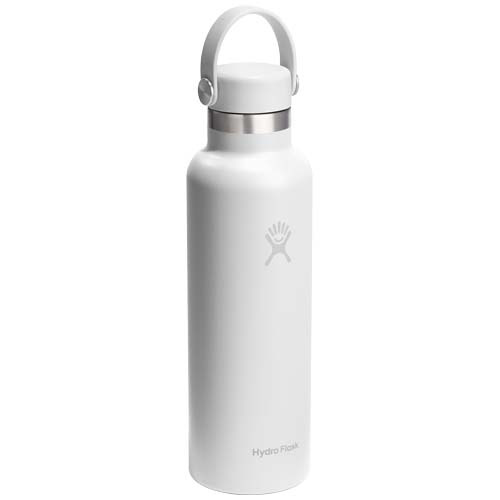 Hydro Flask Standard Mouth 621 ml – termoizolowana butelka na wodę ze stali nierdzewnej, z pokrywką ze słomką. Biały 10098901 