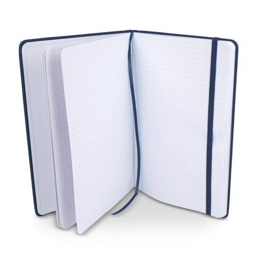 Notatnik A5 PU z kartkami papieru w kropki Ciemnoniebieski LT92064-N0010 (3)