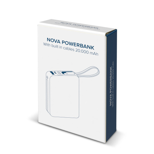 Nova Powerbank 22,5 W Power Delivery z wbudowanymi kablami 20000 mAh Ciemnoszary LT95516-N0060 (6)