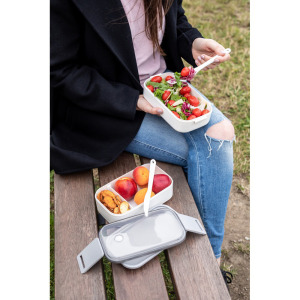 Pudełka śniadaniowe 2 w 1, 2x700 ml, sztućce | Cash