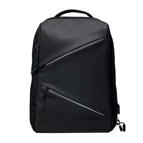 Plecak na laptopa z odblaskowymi detalami Czarny IP31039511 