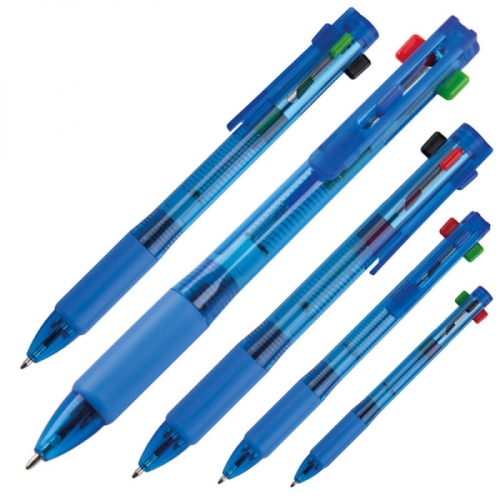 Długopis plastikowy 4w1 NEAPEL niebieski 078904 (1)