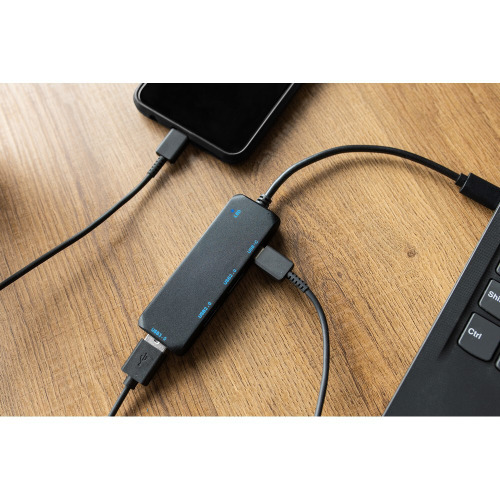 Hub USB i USB typu C z RABS | Gerard czarny V0018-03 (4)