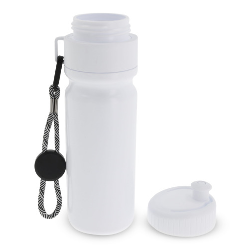 Bidon Sportowy Z Obwódka I Kolorowym Sznurkiem 750ml Biały / biały LT98736-N0101 (2)