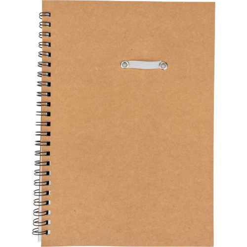 Notes A5 w linie z długopisem z tektury z recyklingu KENTWOOD Brązowy 190701 (7)