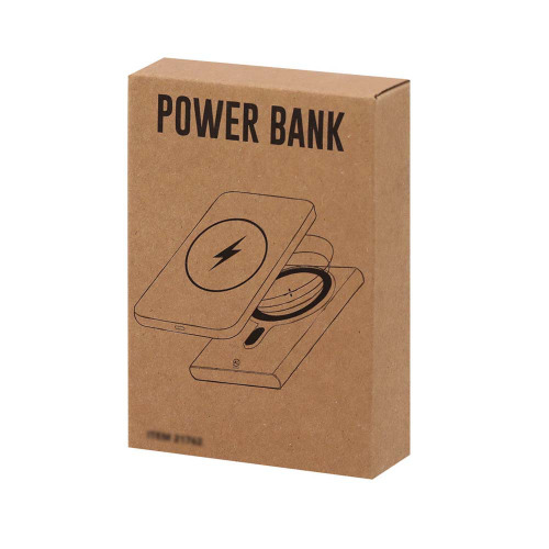 Magnetyczny bezprzewodowy power bank 5000 mAh z aluminium z recyklingu, ładowarka bezprzewodowa 15W Czerwony VA601-05 (2)