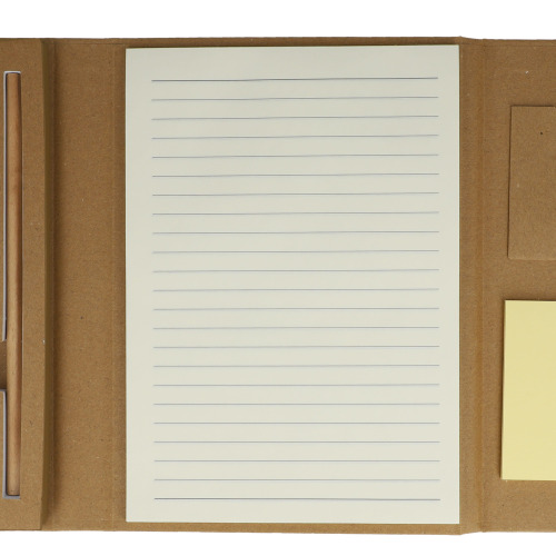 Trójskładany zestaw stacjonarny z papieru z recyklingu Naturalny LT90868-N0094 (6)