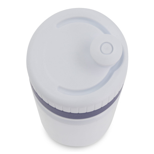 Bidon sportowy z obwódką  750ml Biały / ciemnoniebieski LT98786-N0110 (1)