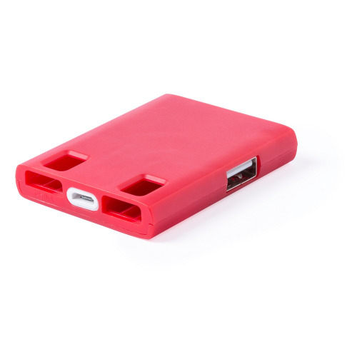 Hub USB 2.0, kabel do ładowania i synchronizacji Czerwony V3865-05 (2)