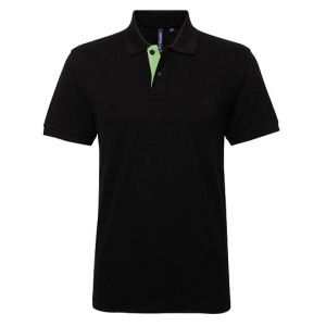 Koszulka Polo Męska Klasyczna Bawełniana - Navy & Red