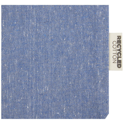 Pheebs torba na prezent z bawełny z recyklingu o gramaturze 150 g/m² i z certyfikatem GRS, średnia o pojemności 1,5 l Niebieski melanż 12067150 (4)