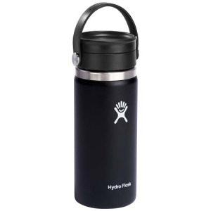 Kubek termiczny Hydro Flask Wide Mouth 473 ml ze stali nierdzewnej, z izolacją termiczną i pokrywką Flex Sip™ Czarny