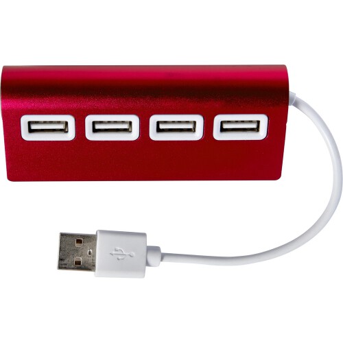 Hub USB czerwony V3790-05 