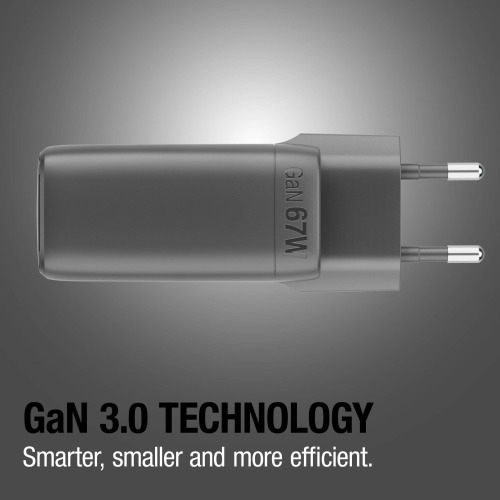 Fresh 'n Rebel ładowarka do laptopa 67W GaN USB-C i USB-A Ciemnoszary LT49750-N0060 (1)