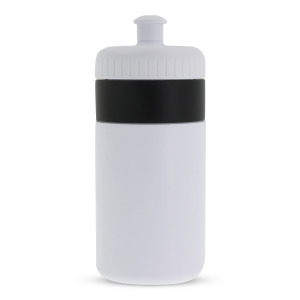 Bidon Sportowy Z Obwódka 500ml Biały / czarny
