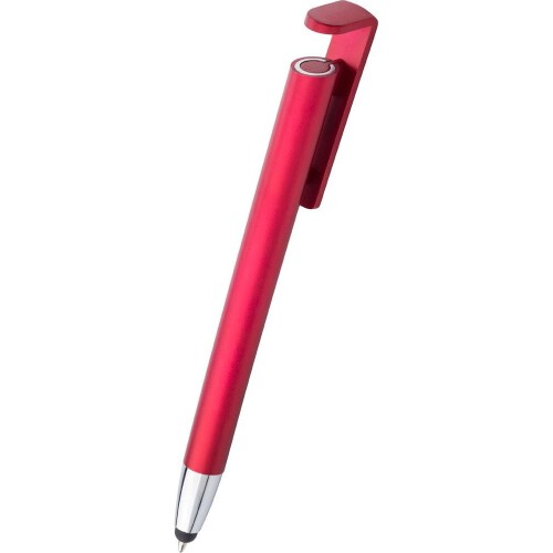 Długopis, touch pen, stojak na telefon czerwony V1753-05 (2)