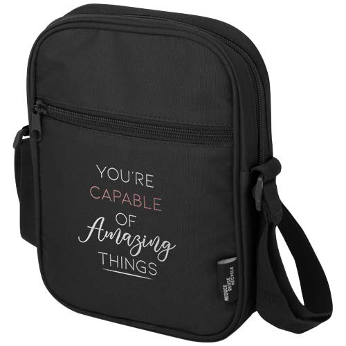 Byron torba na ramię o pojemności 2 l wykonana z materiałów z recyklingu z certyfikatem GRS Czarny 13005390 (5)