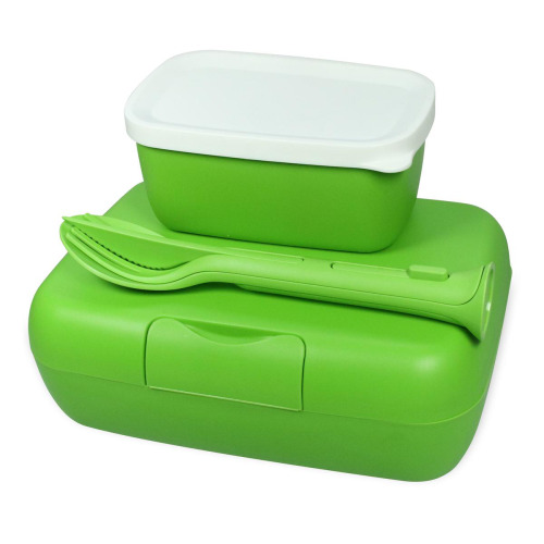 Lunchbox z pojemnikiem i sztućcami Candy ready healthy green Koziol Zielony KZL3272688 