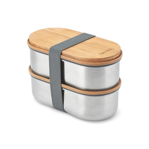 Lunchbox, pudełko śniadaniowe Black+Blum Double Bento Grey P439.2002 