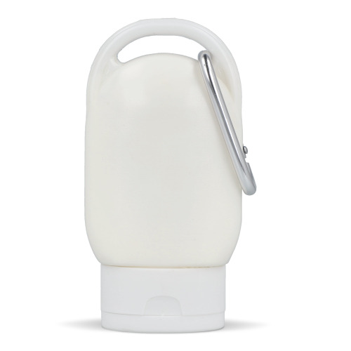 Balsam przeciwsłoneczny z karabińczykiem SPF30 z materiału z recyklingu 30ml Biały LT91838-N0001 
