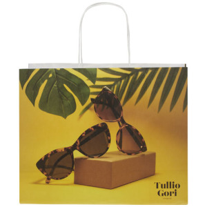 Torba z papieru Kraft ze skręconymi uchwytami – 31 x 12 x 25 cm