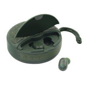 Głośnik bezprzewodowy 5W Air Gifts, radio, bezprzewodowe słuchawki douszne | Caleb zielony